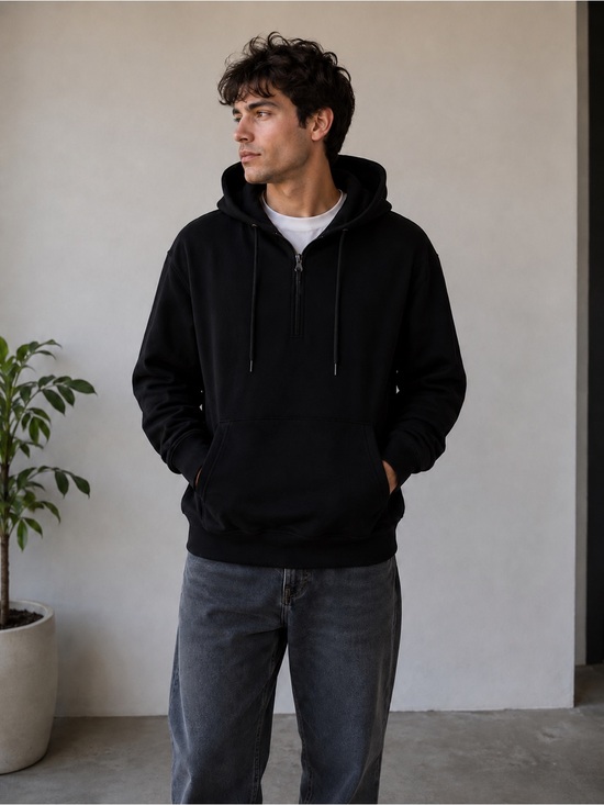 GSTQ Other - G-Star Men's Quarter Zip up front pocket Hoodie
